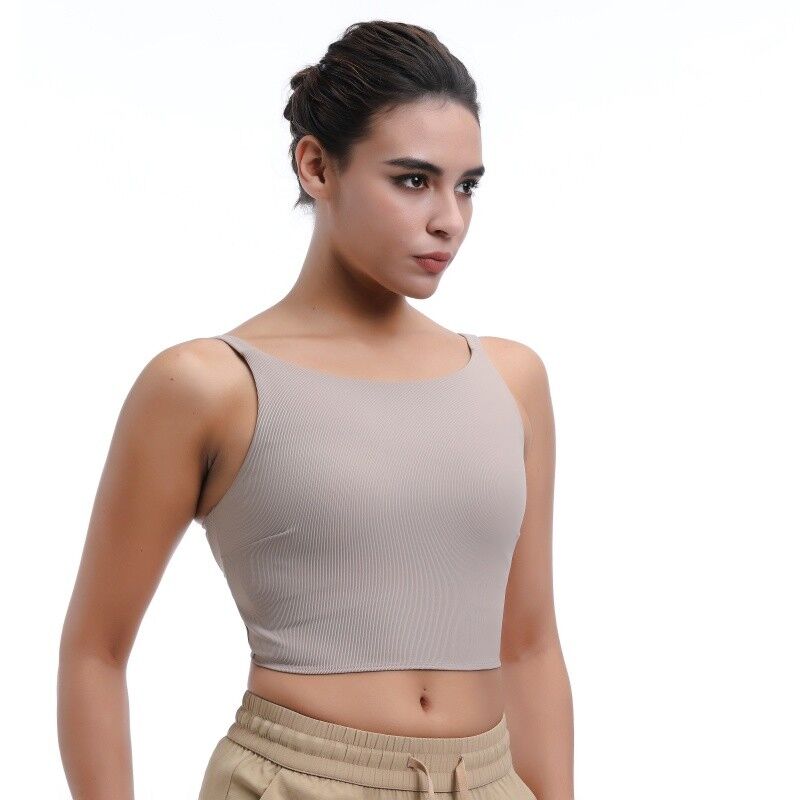 quality Breathable Ladies' Seamless Sports Bra Open Back For Sensitive Skin factory