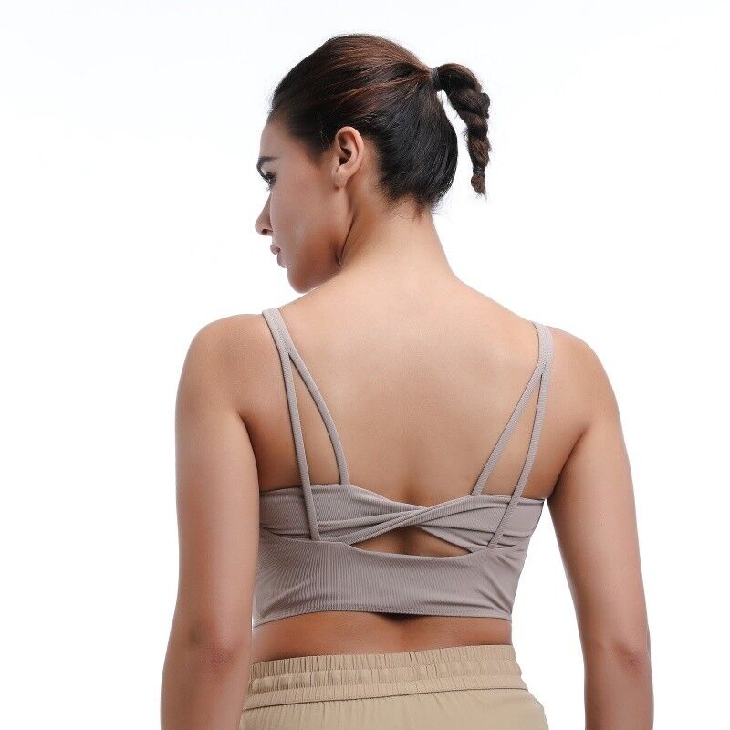 quality Breathable Ladies' Seamless Sports Bra Open Back For Sensitive Skin factory