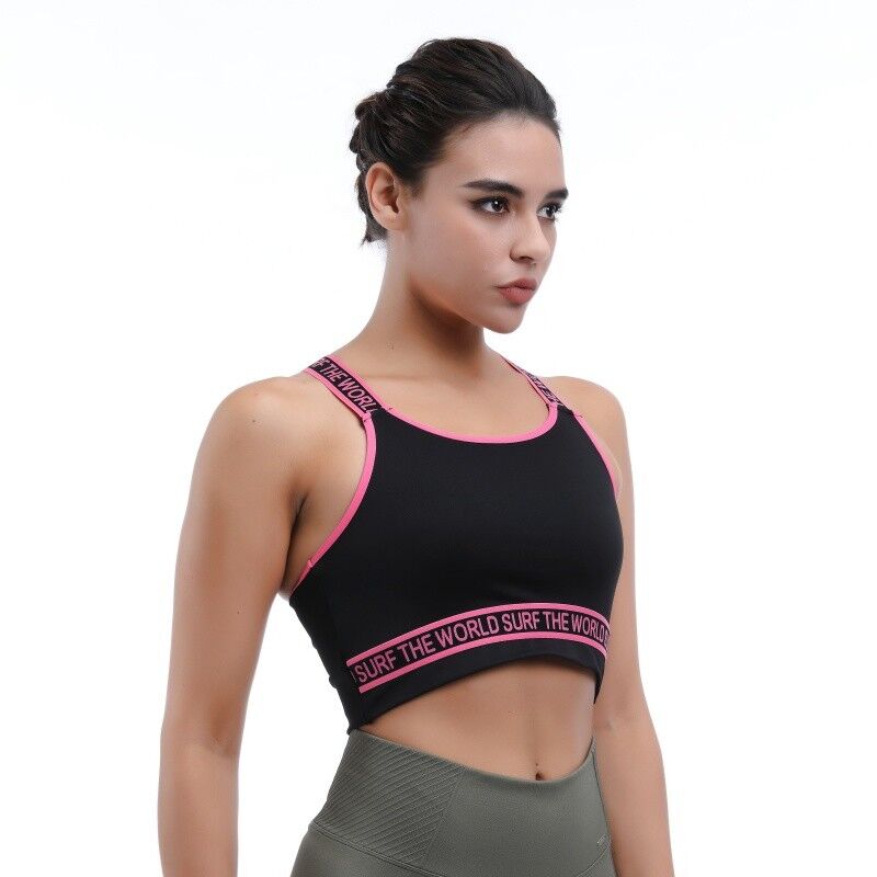 quality Mesh Back Aerobics Low Impact Sports Bra Removable Pads Breathable Active Fit factory
