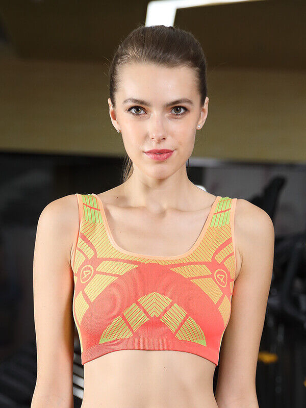 quality Seamless Jacquard Knitting Crop Top 78% Polyester 11% Polyamide 11% Elastane factory