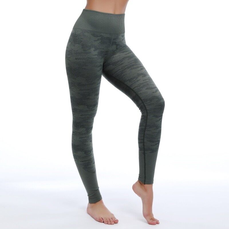 quality Camouflage Patterned Stretchy Athletic Compression Yoga Tights factory