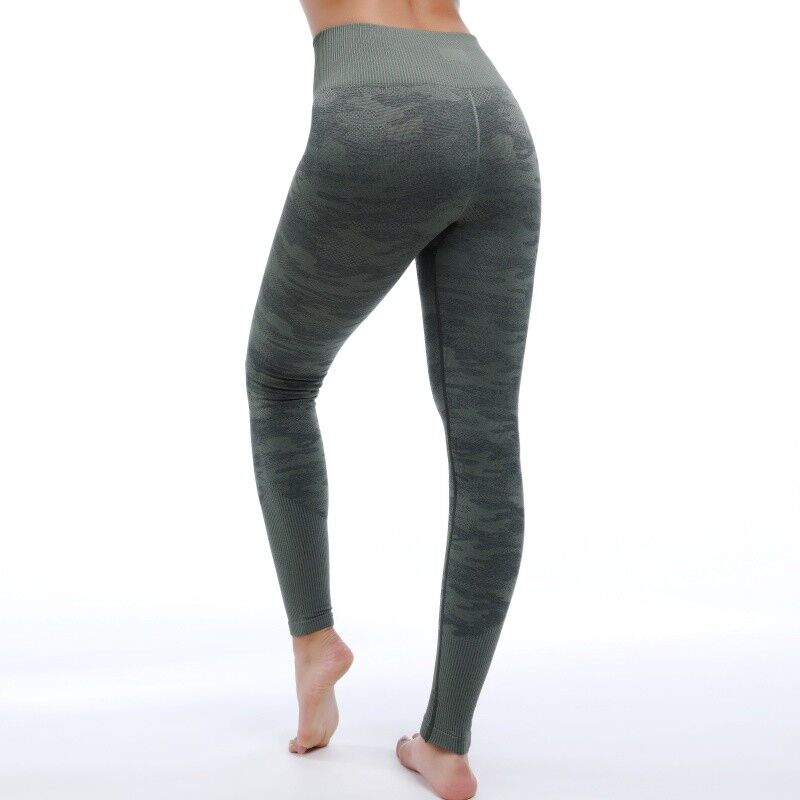 quality Camouflage Patterned Stretchy Athletic Compression Yoga Tights factory