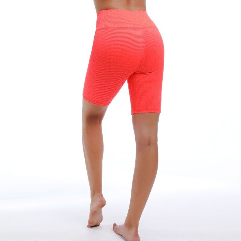 quality High Waist Tummy Control Yoga Shorts Breathable 90% Nylon 10% Spandex factory