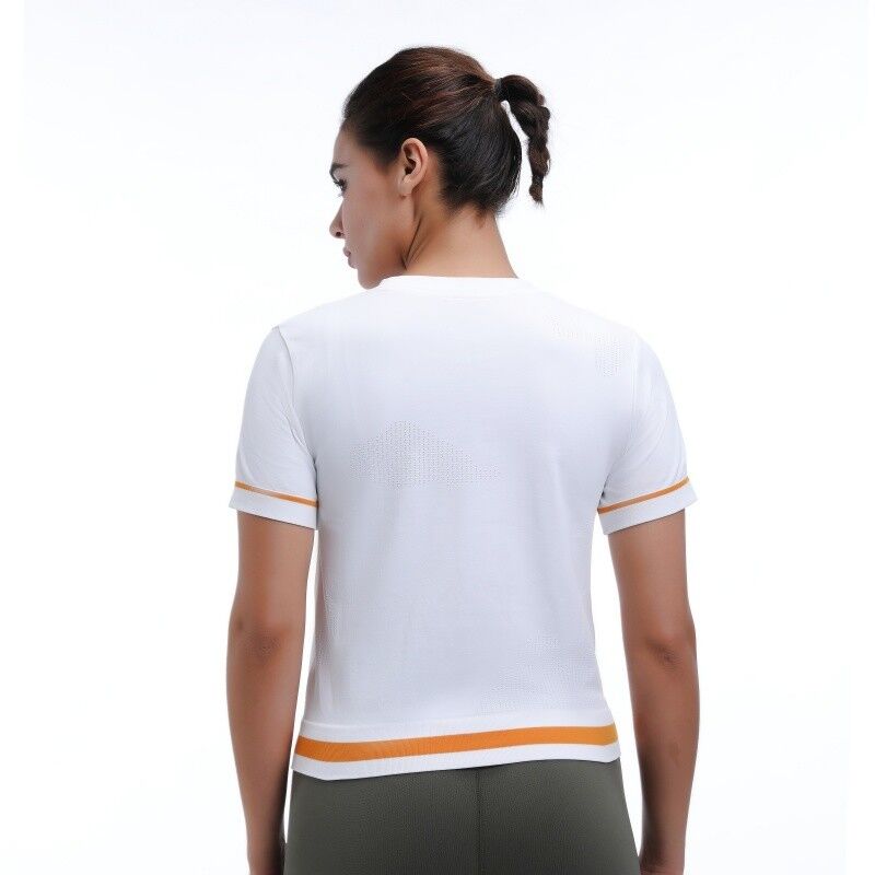 quality Cropped Mesh Workout Short Sleeve Tops 92% Nylon 8% Spandex factory
