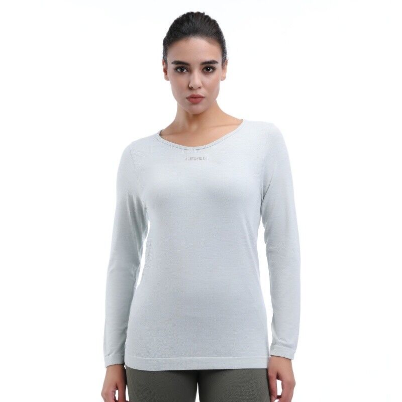 quality Organic Cotton Long Sleeve Yoga Tees Anti Bacterial factory