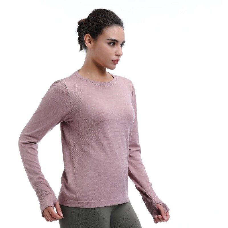 quality Crew Neck Pullover Long Sleeve Tops With Thumb Holes factory