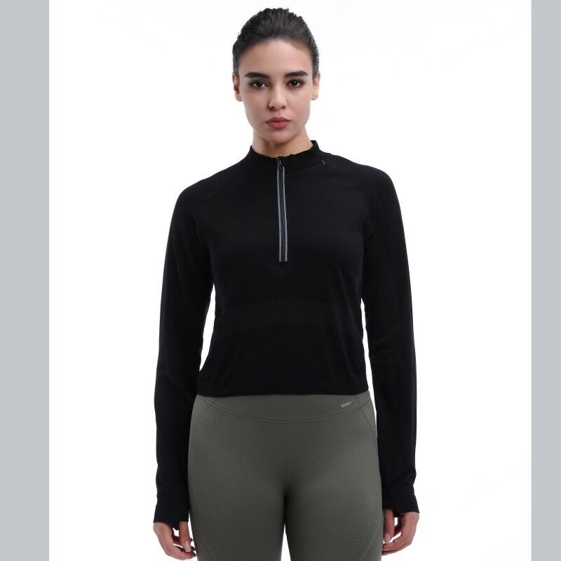 quality Long Sleeve Quarter Zip Tops Breathable Sustainable Quick Dry factory