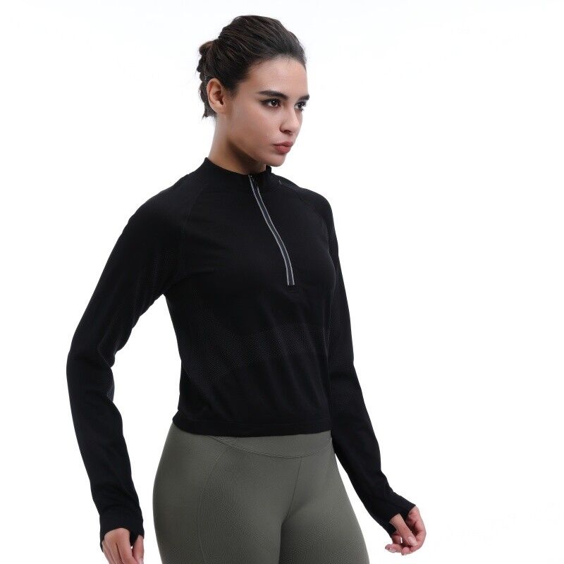 quality Long Sleeve Quarter Zip Tops Breathable Sustainable Quick Dry factory