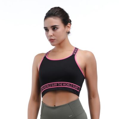 quality Mesh Back Aerobics Low Impact Sports Bra Removable Pads Breathable Active Fit factory