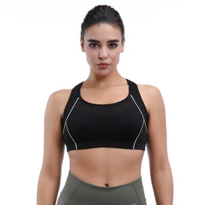 quality Quick Dry Compression Running Bra Racerback Medium Support Active Design factory