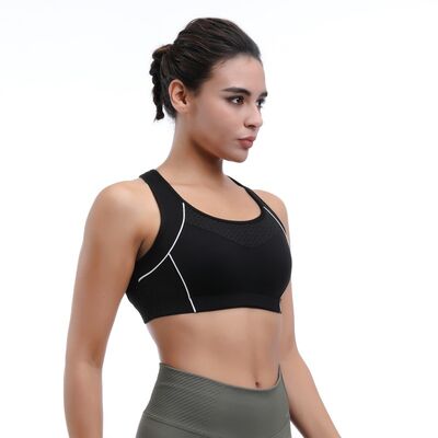 quality Quick Dry Compression Running Bra Racerback Medium Support Active Design factory