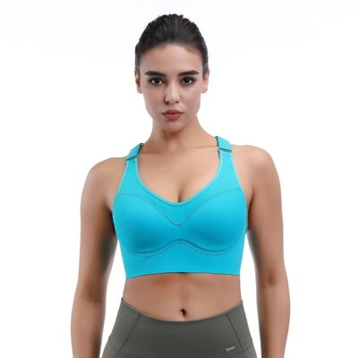 quality Anti Bacterial Boxing Sports Bra Moisture Wicking High Support Adjustable factory