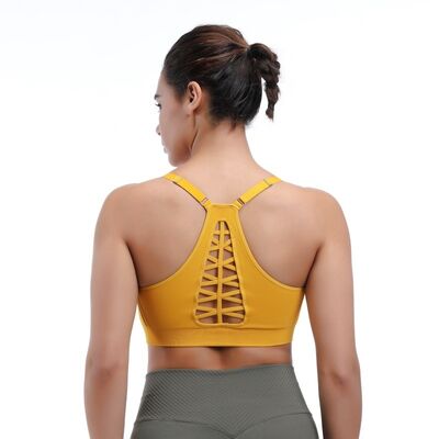 quality Mesh Trimmed Low Impact Woman Sports Bras Anti Bacterial 92% Nylon factory
