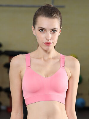 quality Quick Dry Compression Running Bra Moisture Wicking With Removable Cups factory