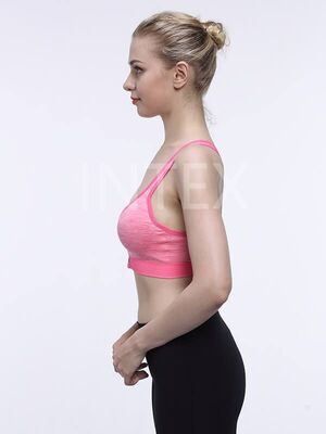 quality High Impact Padded Gym Bra Wireless Moisture Wicking 55% Nylon 40% Polyester factory