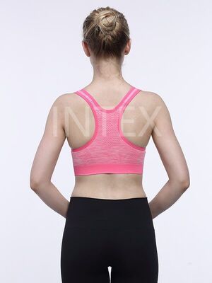 quality High Impact Padded Gym Bra Wireless Moisture Wicking 55% Nylon 40% Polyester factory