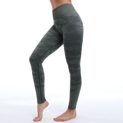 quality Camouflage Patterned Stretchy Athletic Compression Yoga Tights factory