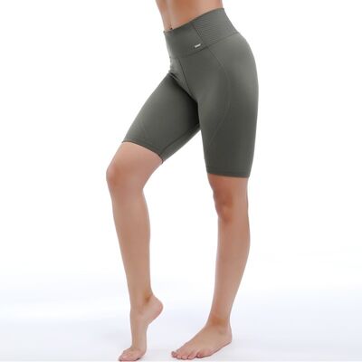 quality No Side Seams High Waist Yoga Shorts 90% Nylon 10% Spandex factory