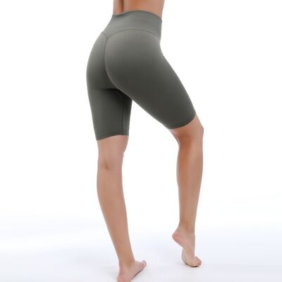 quality No Side Seams High Waist Yoga Shorts 90% Nylon 10% Spandex factory