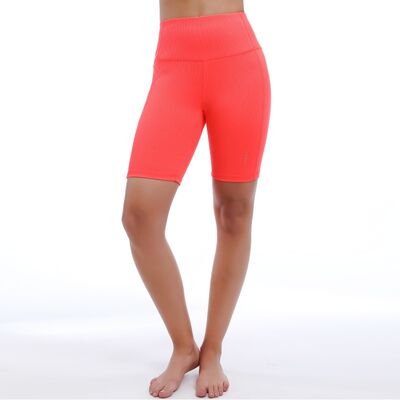 quality High Waist Tummy Control Yoga Shorts Breathable 90% Nylon 10% Spandex factory