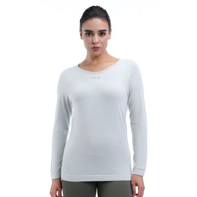 quality Organic Cotton Long Sleeve Yoga Tees Anti Bacterial factory