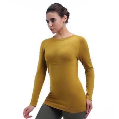 quality Mesh Compression Long Sleeve Tops Lightweight High Intensity Womens Gym Tops factory