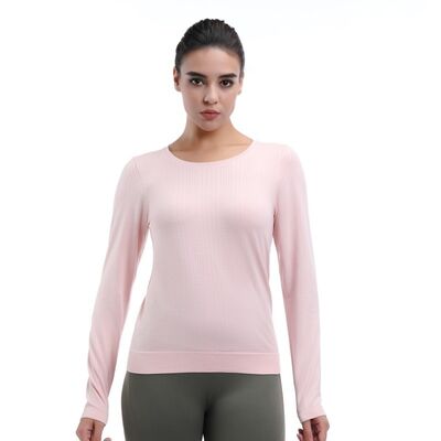 quality UV Protection Running Long Sleeve Tops 92% Nylon 8% Spandex factory