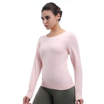 quality UV Protection Running Long Sleeve Tops 92% Nylon 8% Spandex factory