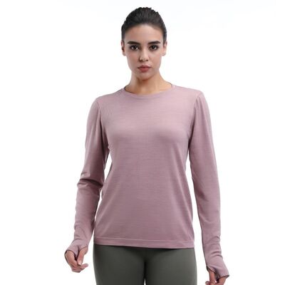 quality Crew Neck Pullover Long Sleeve Tops With Thumb Holes factory