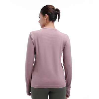 quality Crew Neck Pullover Long Sleeve Tops With Thumb Holes factory