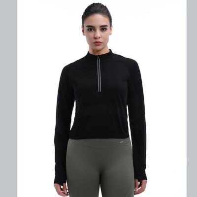 quality Long Sleeve Quarter Zip Tops Breathable Sustainable Quick Dry factory