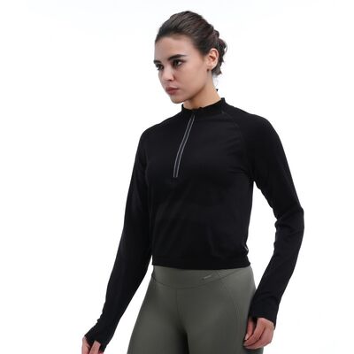 quality Long Sleeve Quarter Zip Tops Breathable Sustainable Quick Dry factory