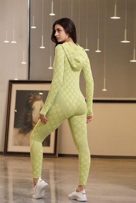 quality Spandex Women's Athletic Suit With Hoodie Breathable Moisture Wicking factory